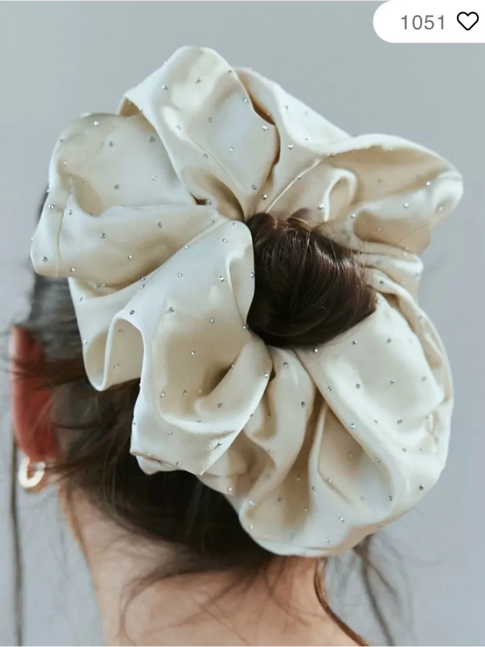 Urban Outfitters Gem Oversized Scrunchie. NWT. Black